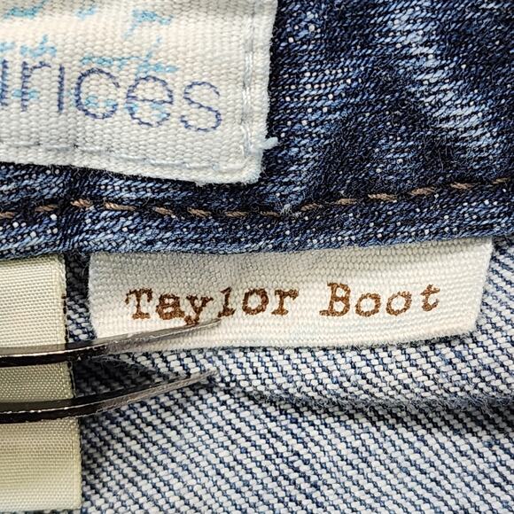 Vintage Maurices Jeans Womens 7/8 SHORT Blue Taylor Boot Cut Mid Rise Stretch - Picture 8 of 13